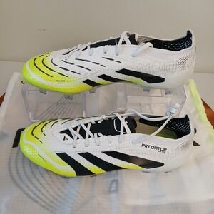 Adidas Predator Elite FG Soccer Cleats Mens 7 White Lucid Lemon JI1082